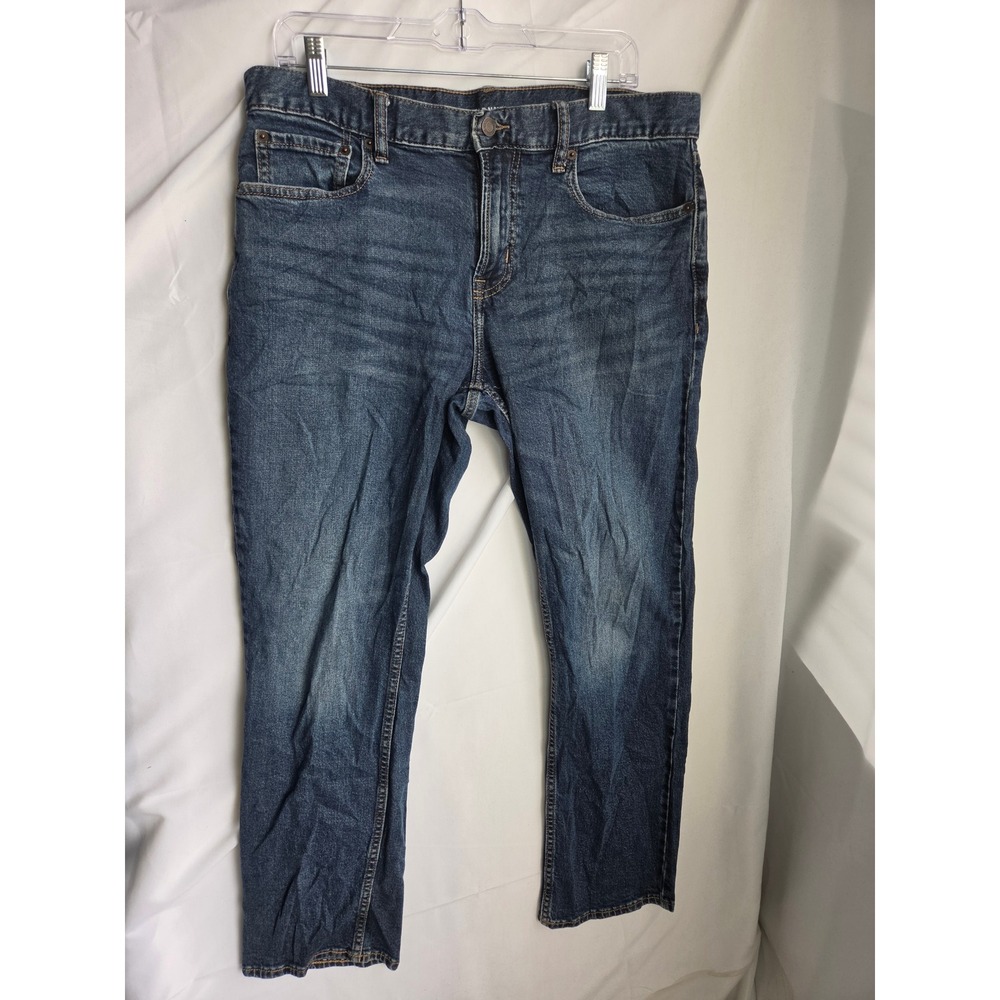 Old Navy Straight Jeans Mens Blue Dark Wash Regular Mid Rise Straight